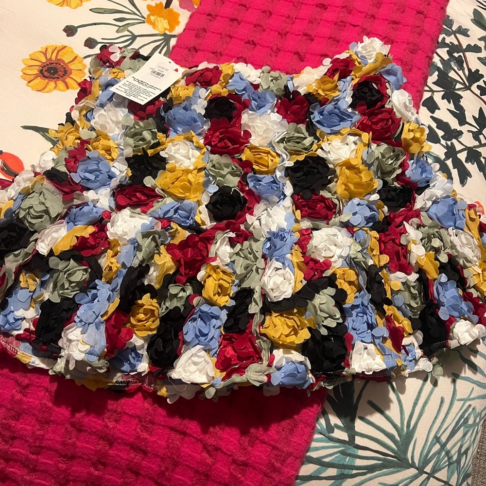 QUEEN OF SPARKLES Floral Mini Skirt - Multicolor